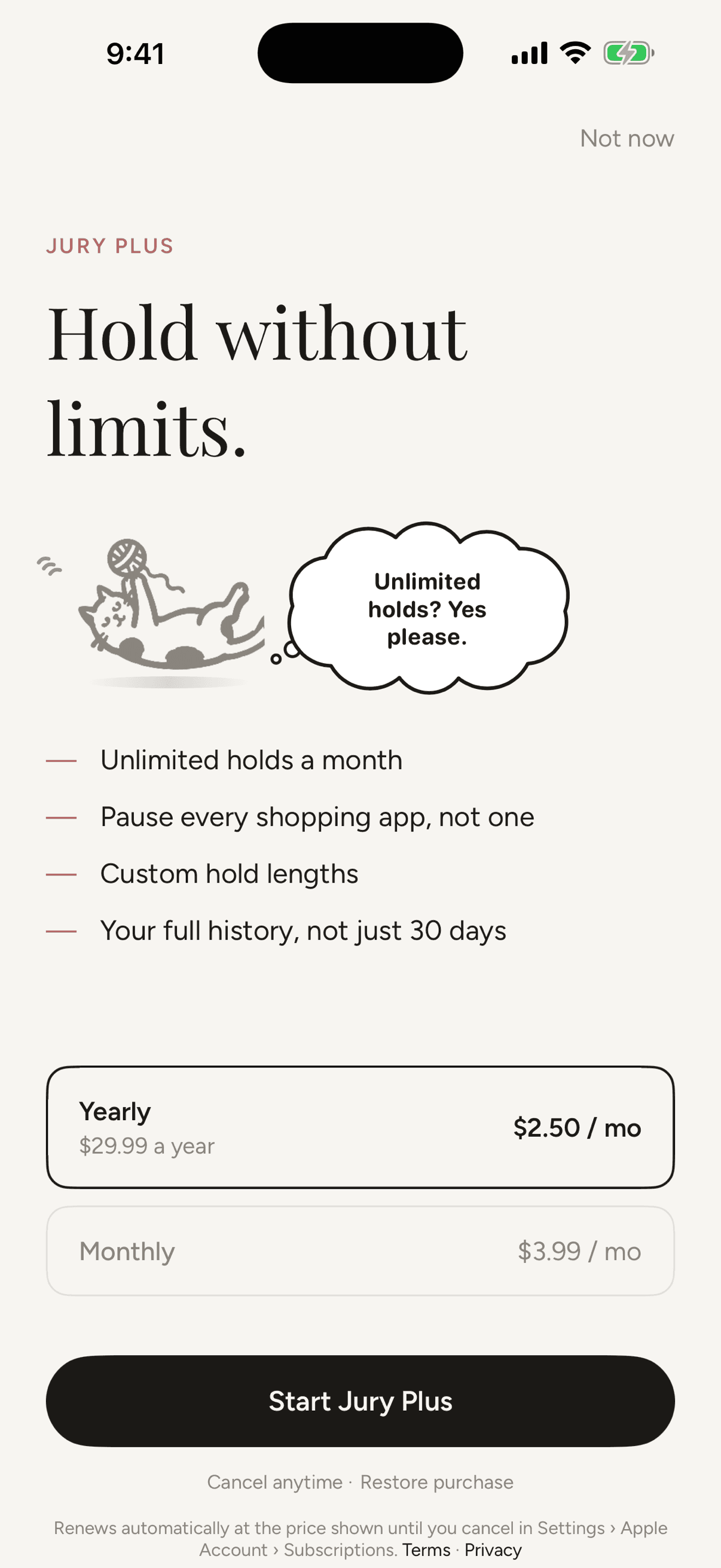 Hold without limits.